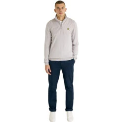 Lyle & Scott Overlay 1/4 Zip Golf Mid Layer KN1960G -Clarkes Golf Store KN1960GS Z04 2 PhotoRoom 0