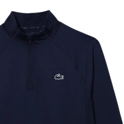 Lacoste Inset Crew Neck 1/4 Zip Golf Midlayer SH5221 -Clarkes Golf Store Lacoste Inset Crew Neck 1 4 Zip Golf Midlayer SH5221 6