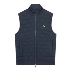 Lyle & Scott Check Quilt Back Fleece Golf Gilet JK1862G -Clarkes Golf Store Lyle Scott Check Quilt Back Fleece Golf Gilet JK1862G 2