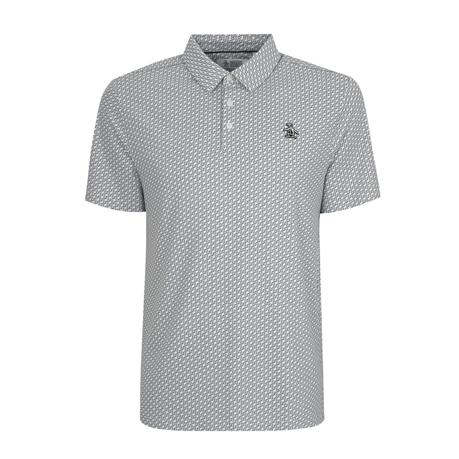 Original Penguin All-Over Heritage Geo Print Golf Polo Shirt OGKFE015 3 Original Penguin All-Over Heritage Geo Print Golf Polo Shirt OGKFE015