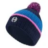 Ping Bassett Striped Knitted Hat P03709 -Clarkes Golf Store P03709 BASSETT NAVY TIDAL BLUE MULTI FRONT