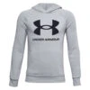 Junior Under Armour Big Logo Rival Fleece Golf Hoodie 1357585 -Clarkes Golf Store PS1357585 011 HF PhotoRoom 1