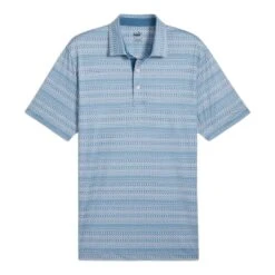 Puma Fair Isle Micro Print Golf Polo Shirt 626835