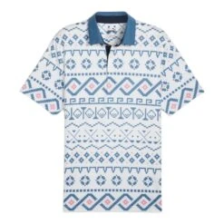 Puma Fair Isle Print Golf Polo Shirt 626836