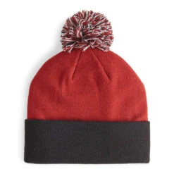 Puma WRMLBL Removable Pom Golf Beanie 024810 -Clarkes Golf Store Puma WRMLBL Removable Pom Golf Beanie Intense Red Puma Black 2