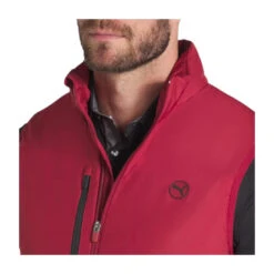 Puma Hielands Golf Vest 62697804 -Clarkes Golf Store PumaHielandsVest IntenseRed2 500x Photoroom
