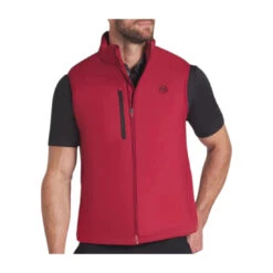 Puma Hielands Golf Vest 62697804 -Clarkes Golf Store PumaHielandsVest IntenseRed3 500x Photoroom
