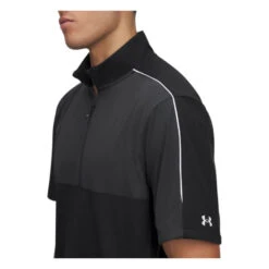 Under Armour Drive Short Sleeve Golf Wind Shirt 1389860 -Clarkes Golf Store V5 1389860 001 SLVLOG Photoroom