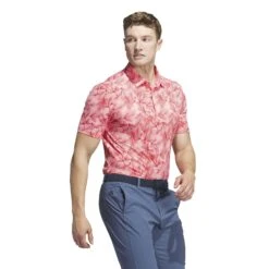 Adidas Ultimate365 Mesh Print Golf Polo Shirt IW1408 -Clarkes Golf Store adidas Ultimate365 Mesh Print Golf Polo Shirt IW14 7