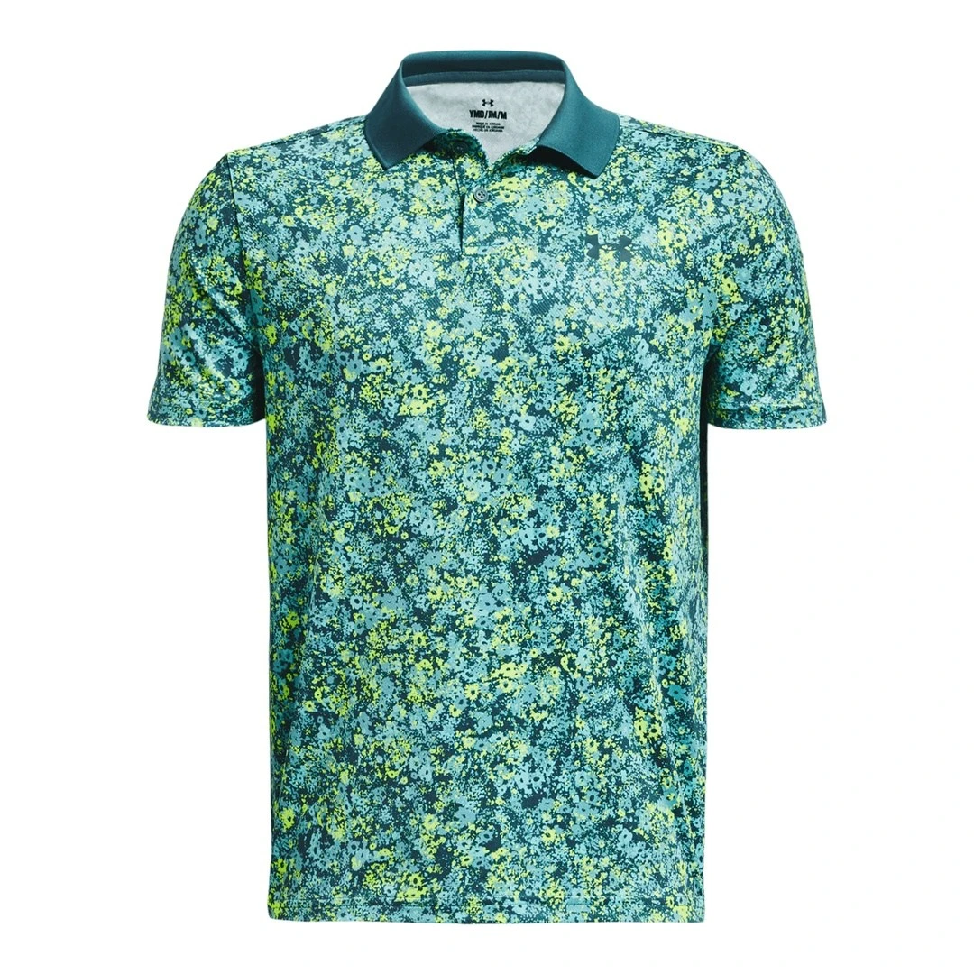 Junior Under Armour Performance Floral Speckle Golf Polo Shirt 1377348 3 Junior Under Armour Performance Floral Speckle Golf Polo Shirt 1377348