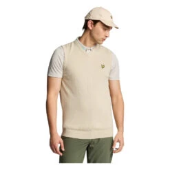 Lyle & Scott Merino Blend Knitted V-Neck Golf Vest KN2260G 10 Lyle & Scott Merino Blend Knitted V-Neck Golf Vest KN2260G -Clarkes Golf Store mens jackets 592697 Photoroom