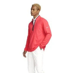 Nike Dri-Fit Victory 1/2 Zip Golf Mid Layer DJ5474 -Clarkes Golf Store nike drifitvictoryzipneck emberglowdarksmokegreywhite 5 PhotoRoom 0