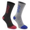 Ping Logo 2-Pack Golf Crew Socks P03534 -Clarkes Golf Store ping logo golf socks 2 pack p03534 mgb