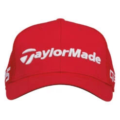 TaylorMade Tour Cage Golf Cap N3850817 -Clarkes Golf Store taylormade tourcage red 4 compressed Photoroom